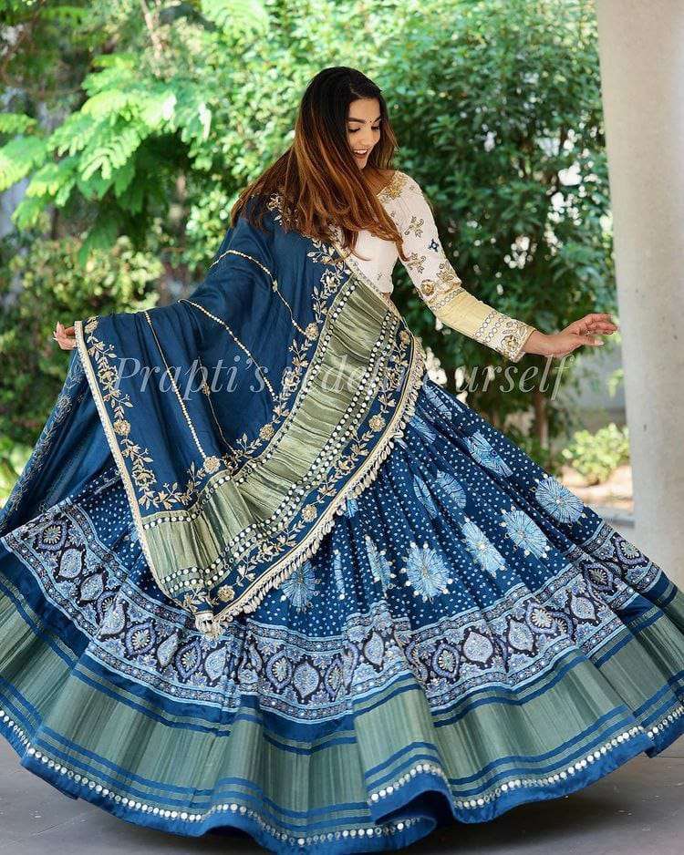 PC-604 BY ASLIWHOLESALE DESIGNER FANCY BUTTER SILK NAVRATRI LEHENGAS