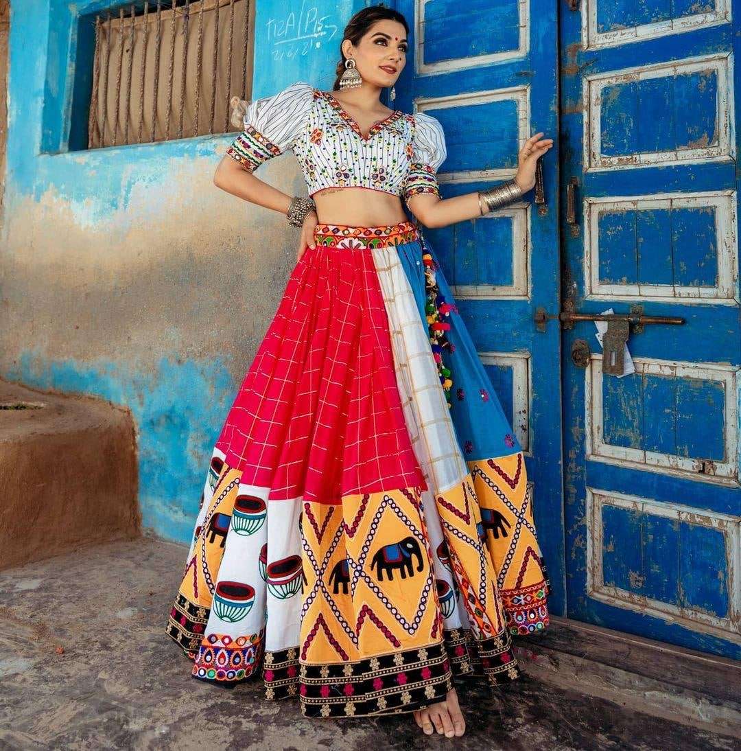 PC NEW VOL-1 BY ASLIWHOLESALE DESIGNER FANCY BUTTER SILK NAVRATRI LEHENGAS