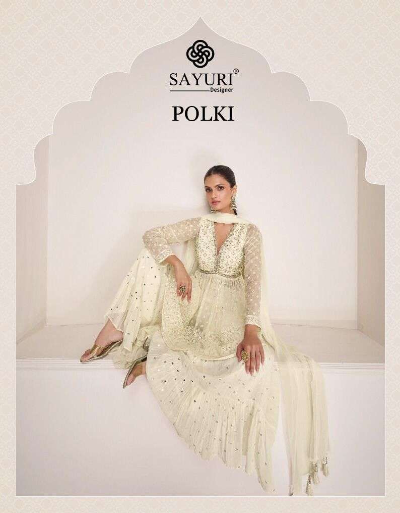 POLKI BY SAYURI 5307 TO 5309 SERIES DESIGNER GEORGETTE WORK DRESSES