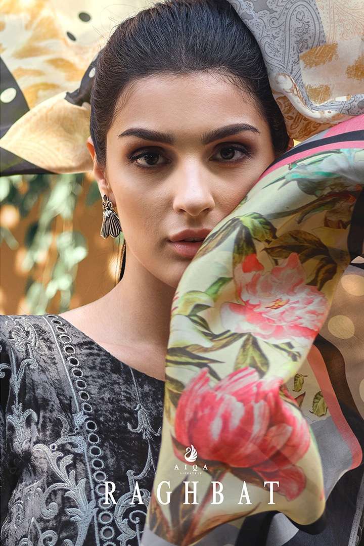 RAGHBAT BY AIQA LIFESTYLE 9001 TO 9006 SERIES PURE VELVET DRESSES