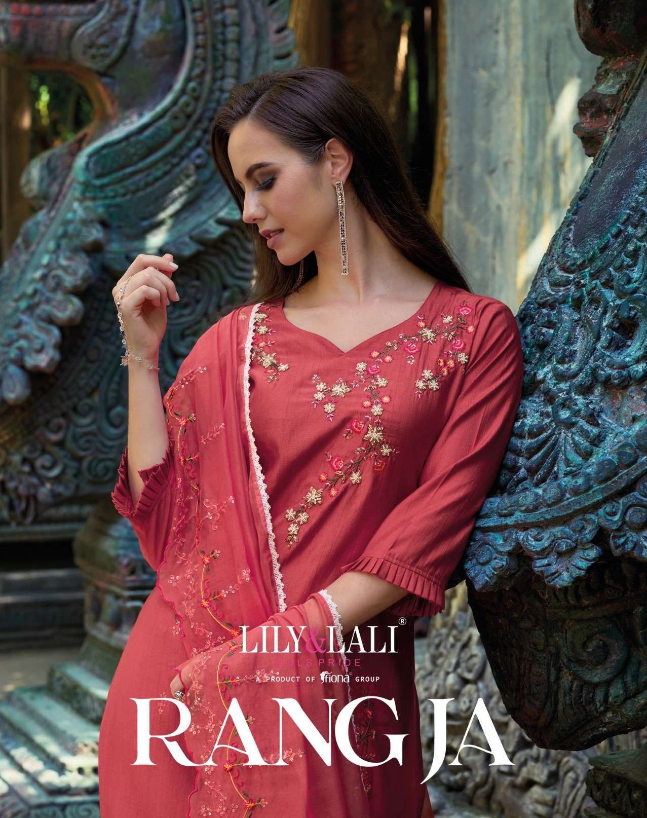 RANG JA BY LILY AND LALI 13501 TO 13506 SERIES VISCOSE WORK DRESSES