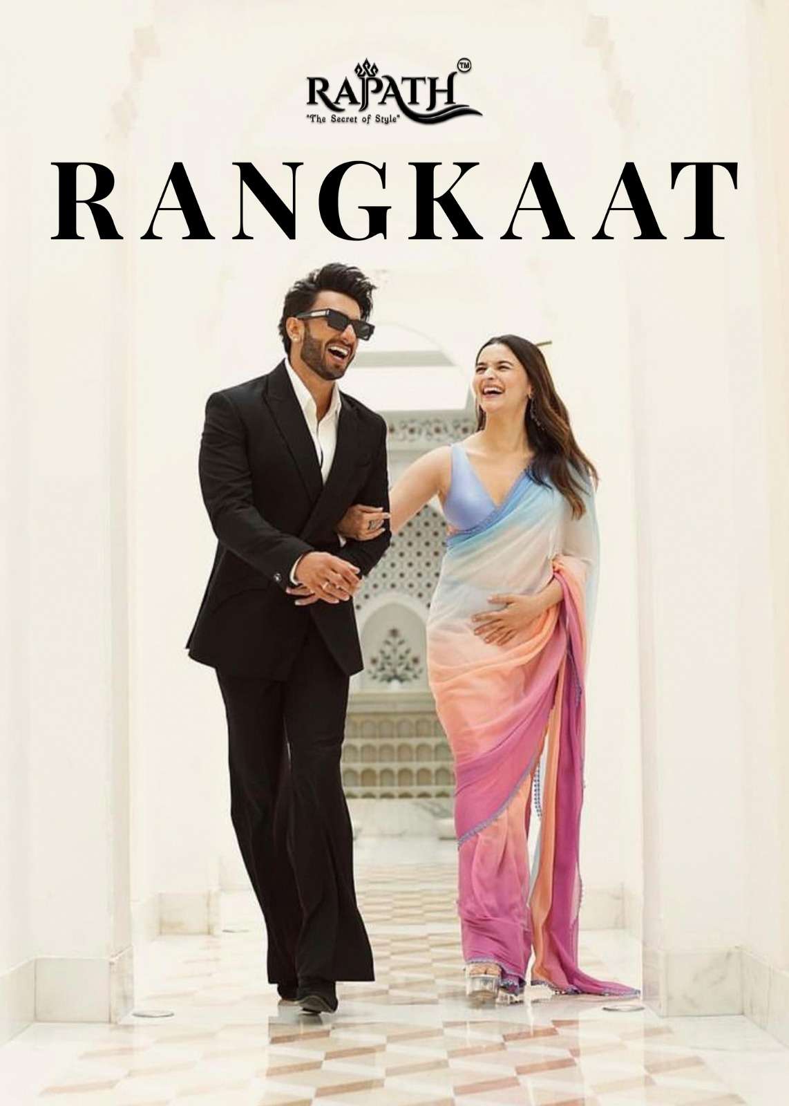 RANGKAAT SERIES BY RAJPATH DESIGNER FANCY CHIFFON PRINT SAREES