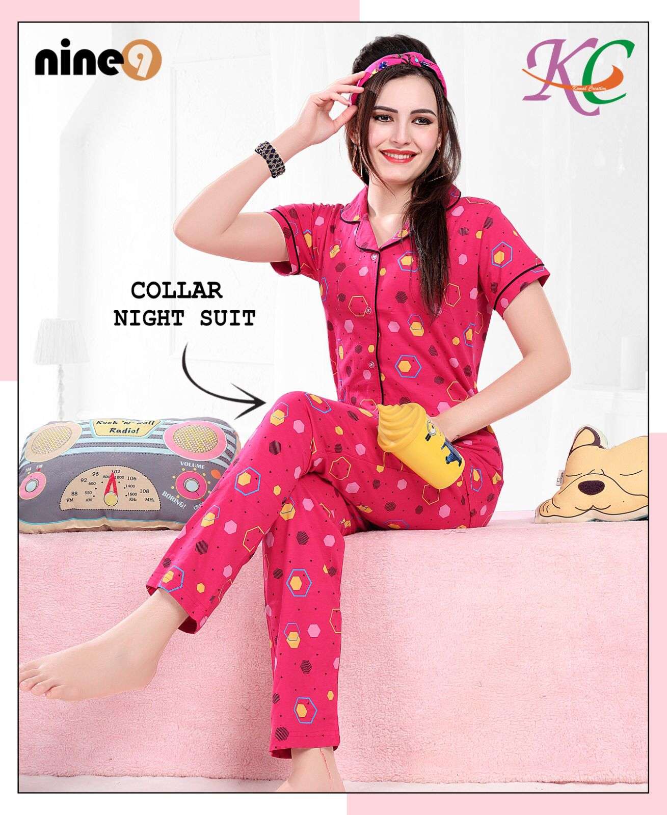 REHA VOL-18 BY ASLIWHOLESALE FANCY HOSIERY COTTON NIGHT DRESSES