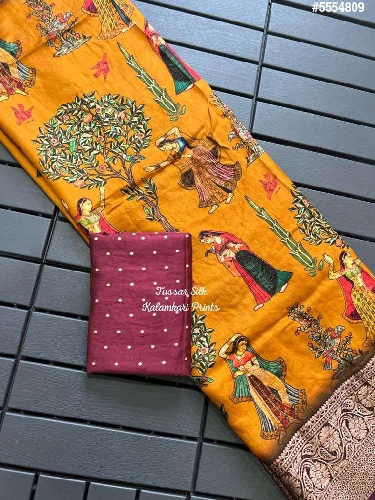 RIDHI VOL-56 BY ASLIWHOLESALE DESIGNER SOFT TUSSER SILK PRINTED SAREES