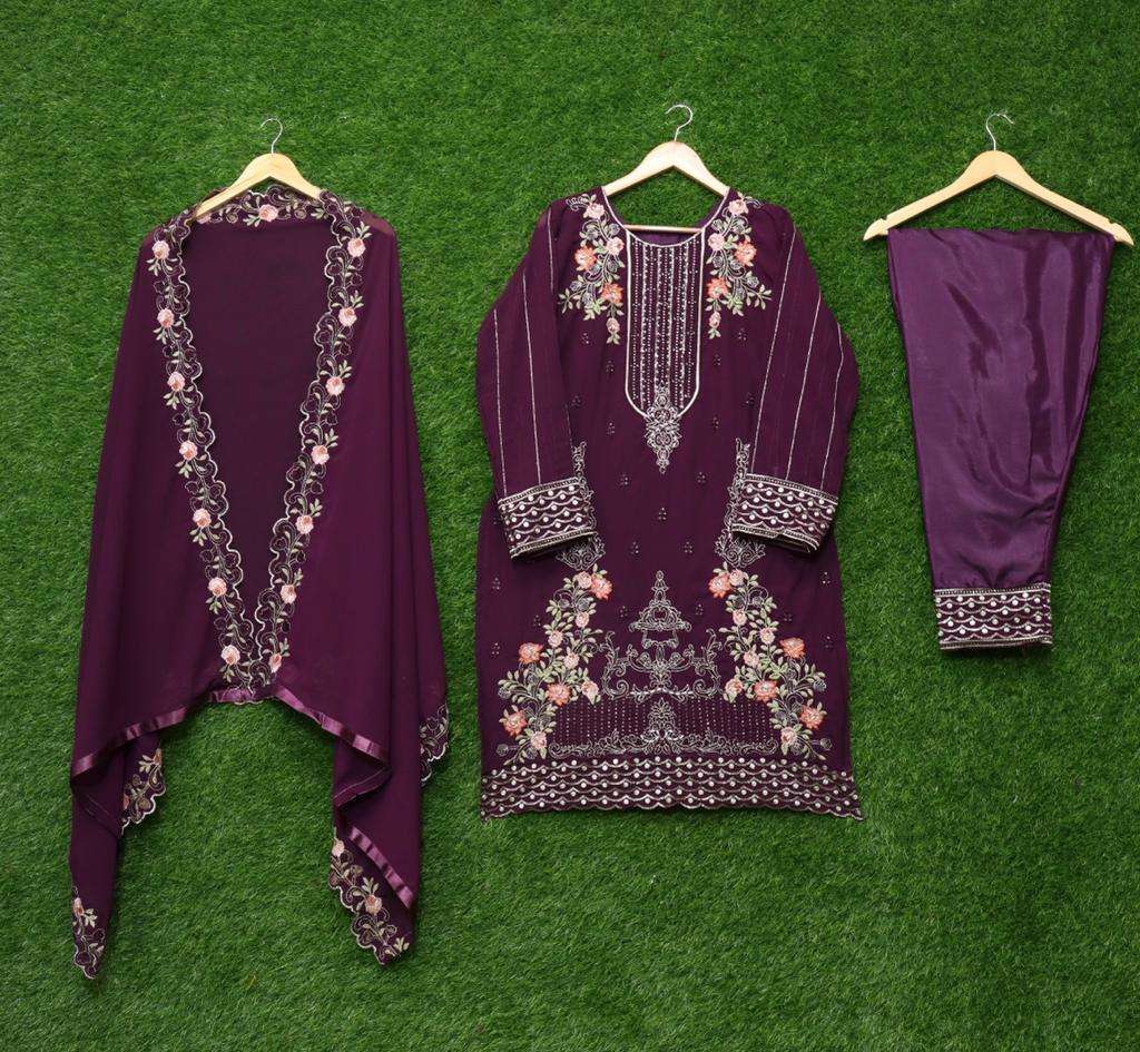 RM 4101 COLOURS BY ASLIWHOLESALE GEORGETTE EMBROIDERY PAKISTANI DRESS