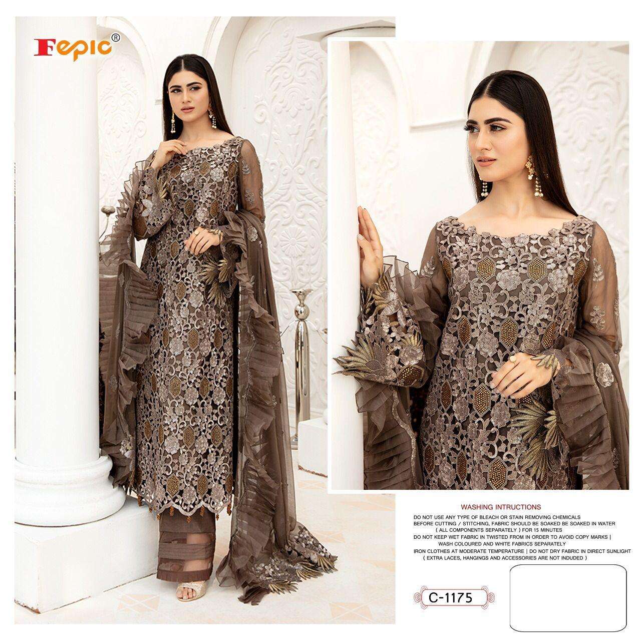 ROSEMEEN C-1175 BY FEPIC DESIGNER NET EMBROIDERED PAKISTANI DRESSES