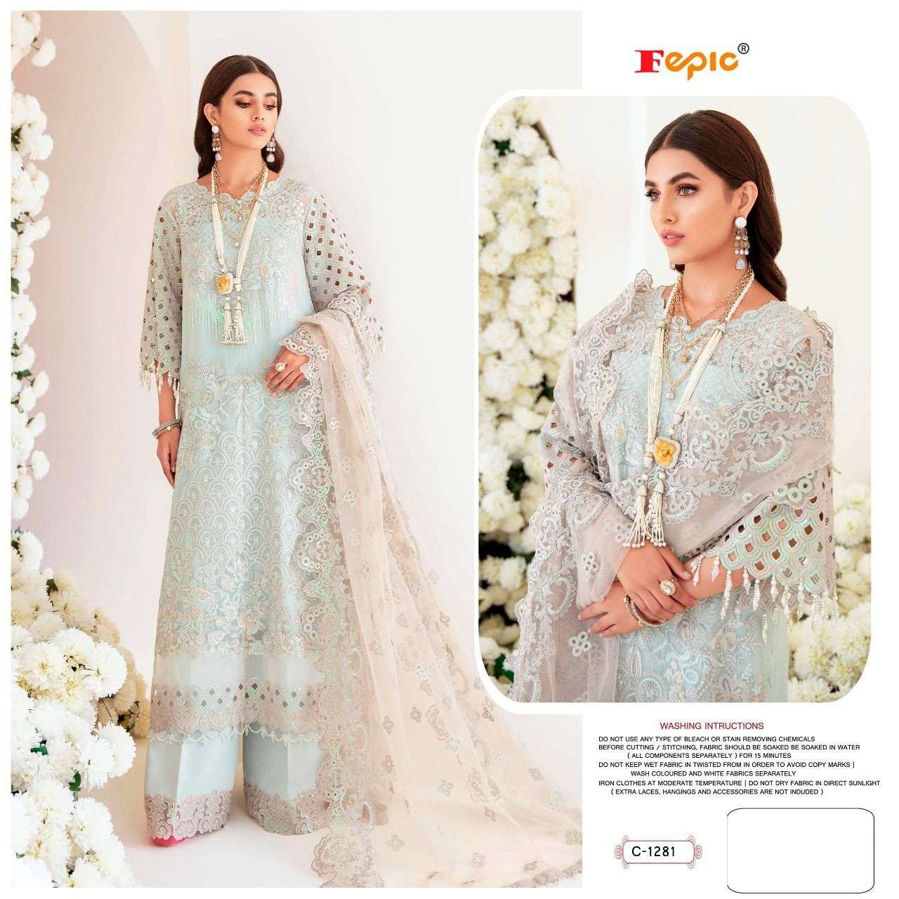 ROSEMEEN C 1281 HIT DESIGN BY FEPIC HEAVY ORGANZA PAKISTANI DRESSES