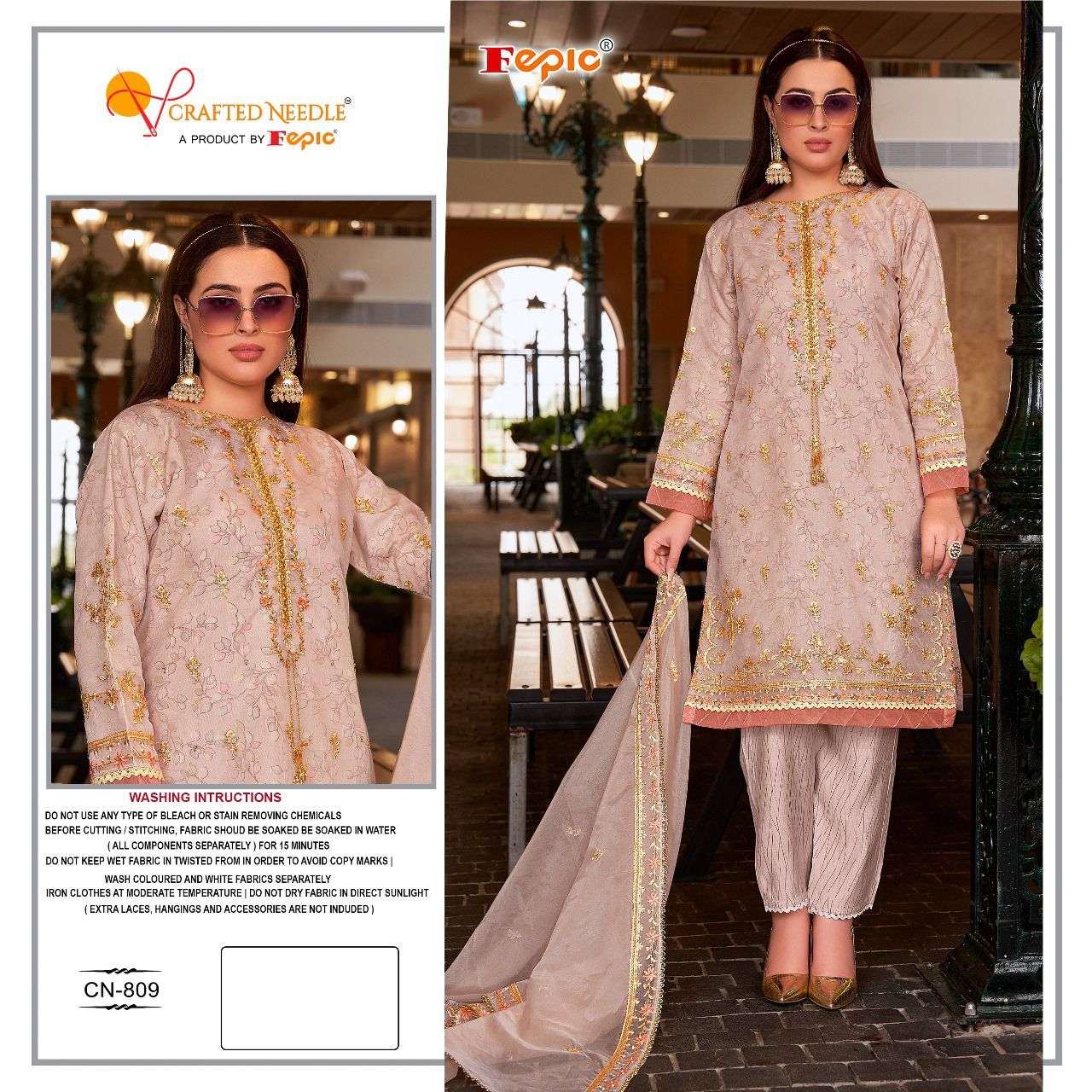 ROSEMEEN CN-809 COLOURS BY FEPIC ORGANZA STICHED PAKISTANI DRESSES