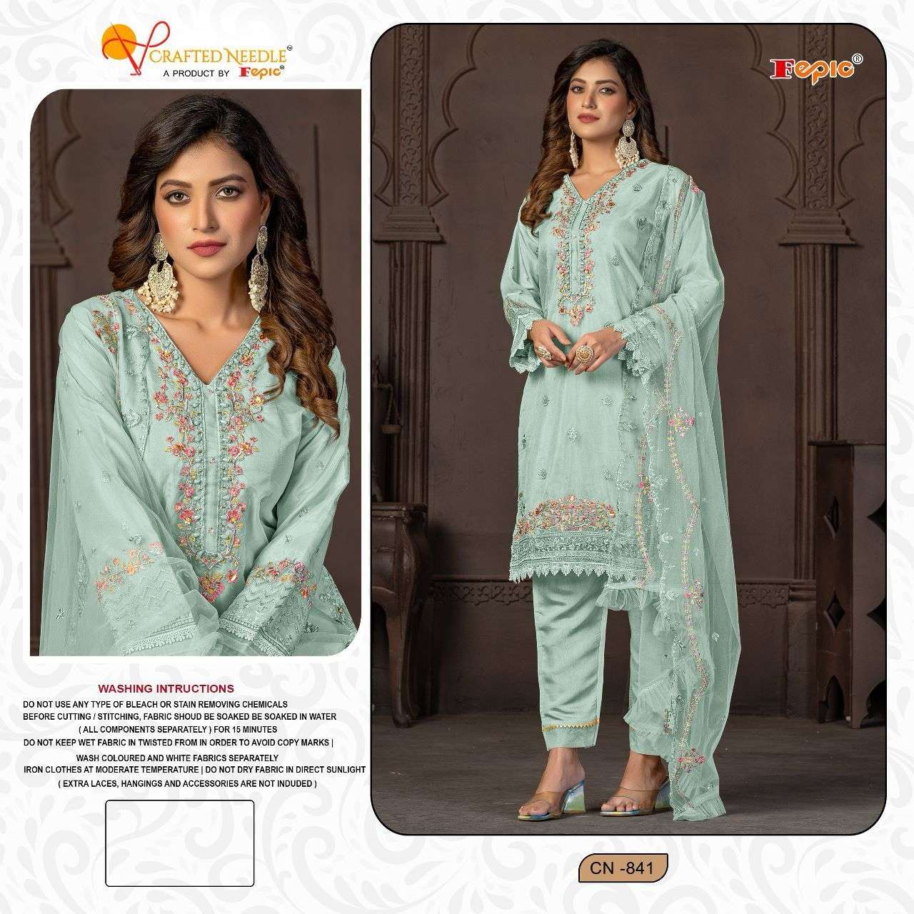 ROSEMEEN CN-841 COLOURS BY FEPIC ORGANZA STICHED PAKISTANI DRESSES