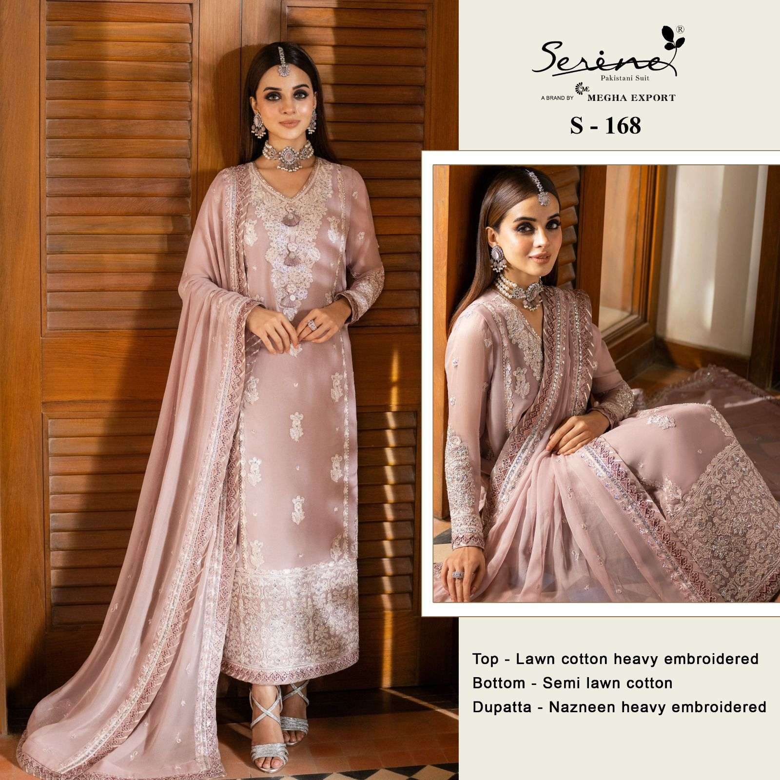 S-168 HIT DESIGN BY SERENE LAWN COTTON DIGITAL EMBRODERY PAKISTANI DRESS