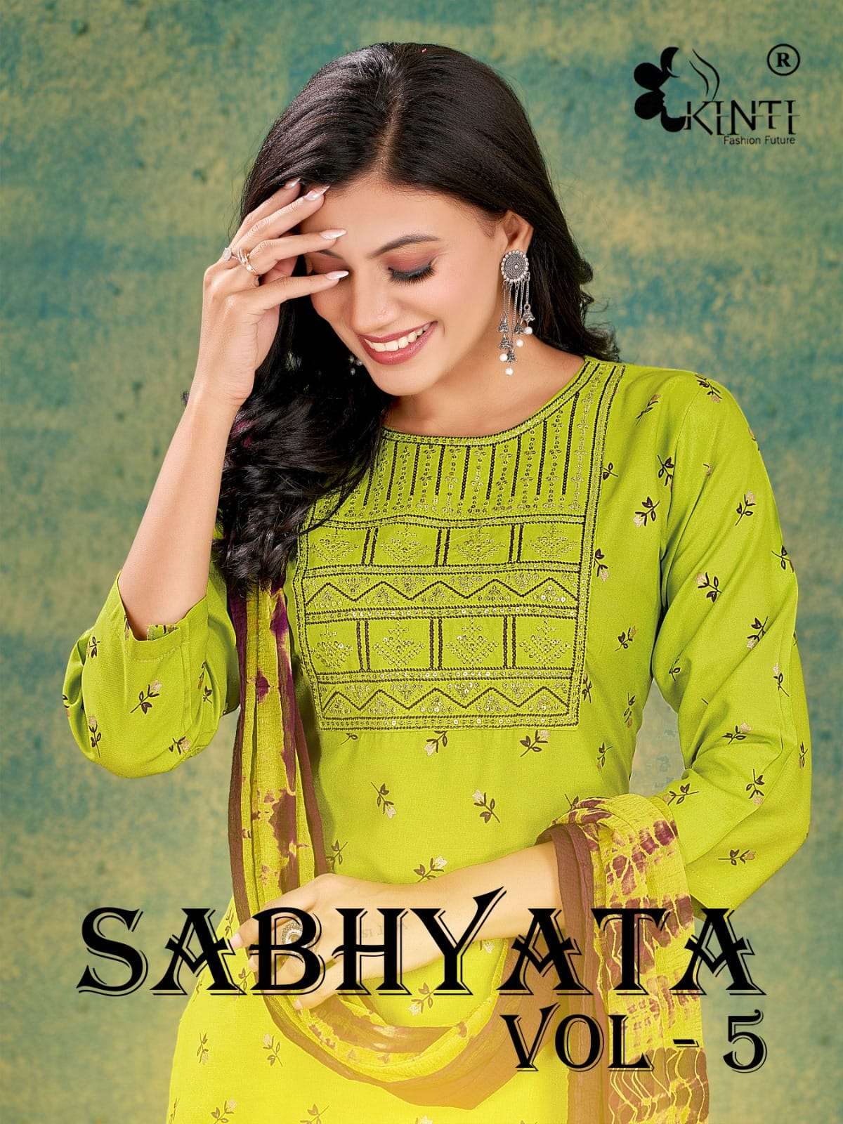 SABHYATA VOL-05 BY KINTI 101 TO 106 SERIES FANCY RAYON STITCHED DRESSES