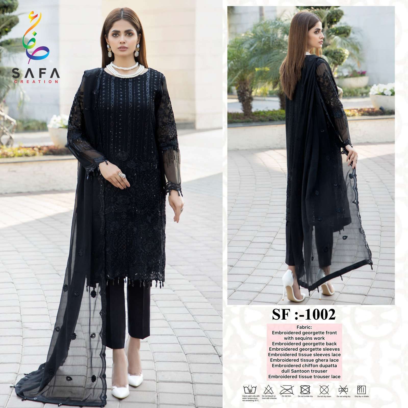 SAFA 1002 BY SAFA CREATION DESIGNER FAUX GEORGETTE DRESSES