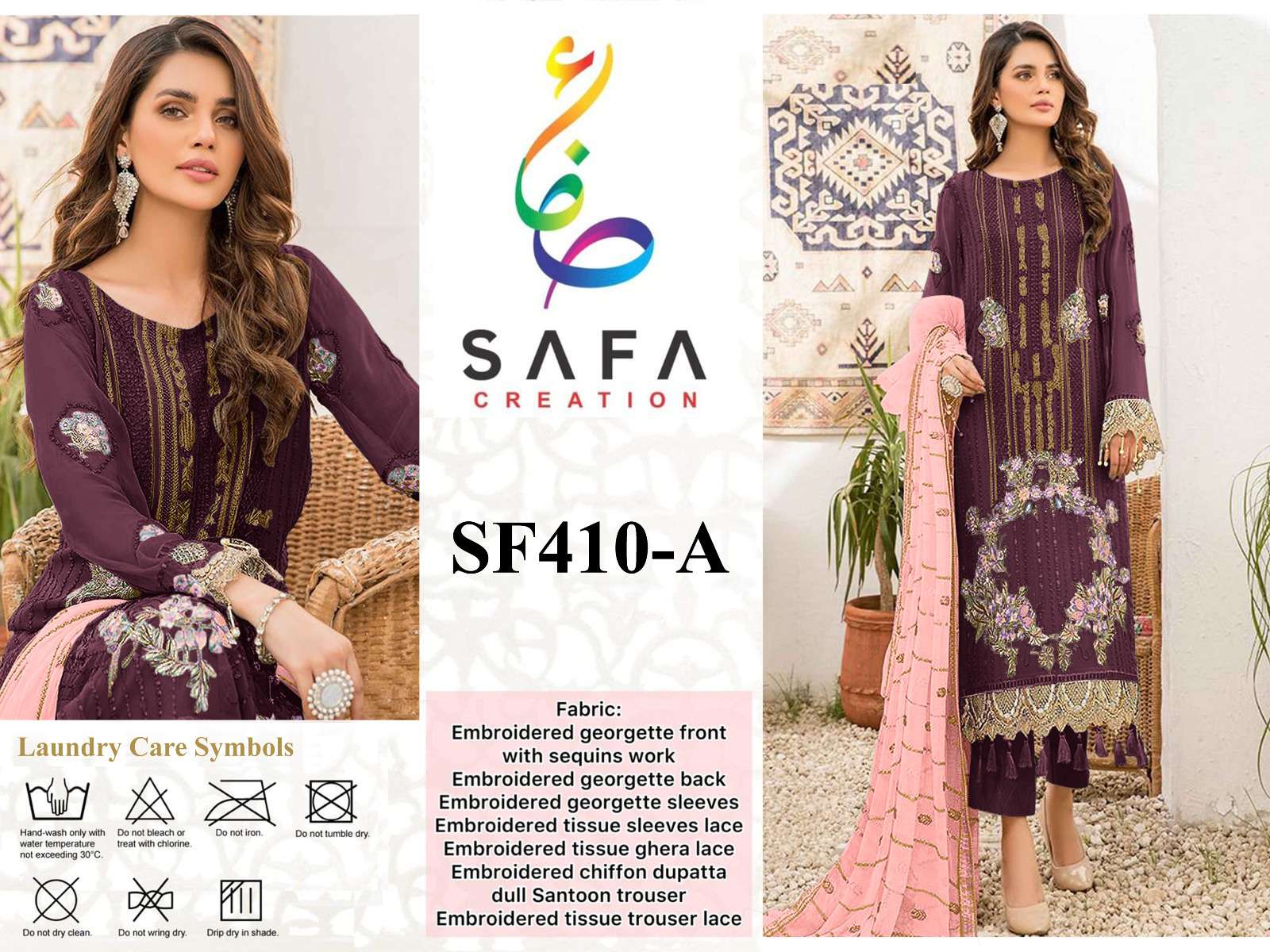 SAFA 410 COLOURS BY SAFA CREATION DESIGNER FAUX GEORGETTE DRESSES