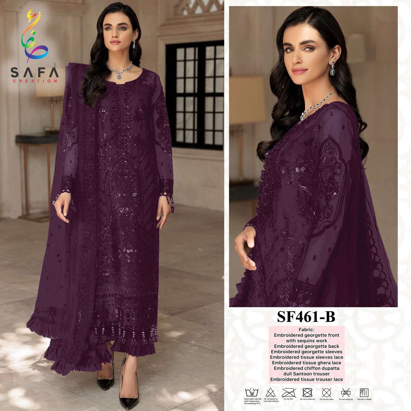 SAFA 461 COLOURS BY SAFA CREATION DESIGNER FAUX GEORGETTE DRESSES