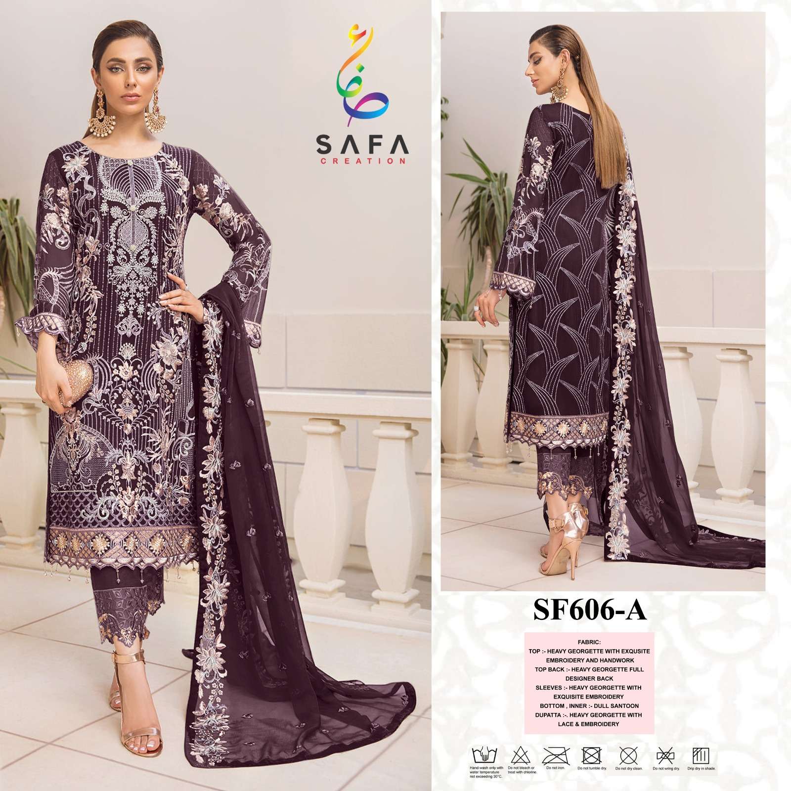 SAFA 606 COLOURS BY SAFA CREATION DESIGNER FAUX GEORGETTE DRESSES