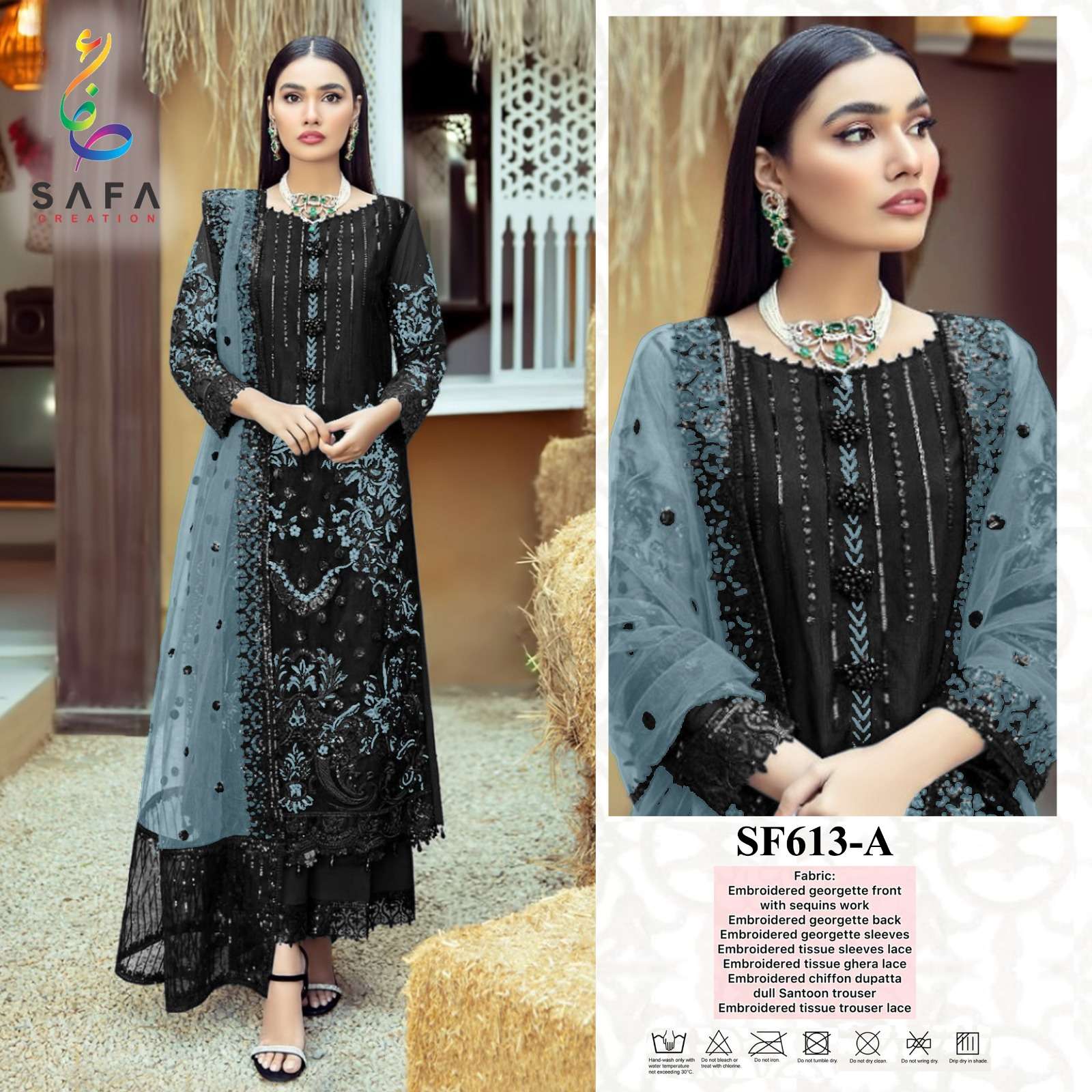 SAFA 613 COLOURS BY SAFA CREATION DESIGNER FAUX GEORGETTE DRESSES