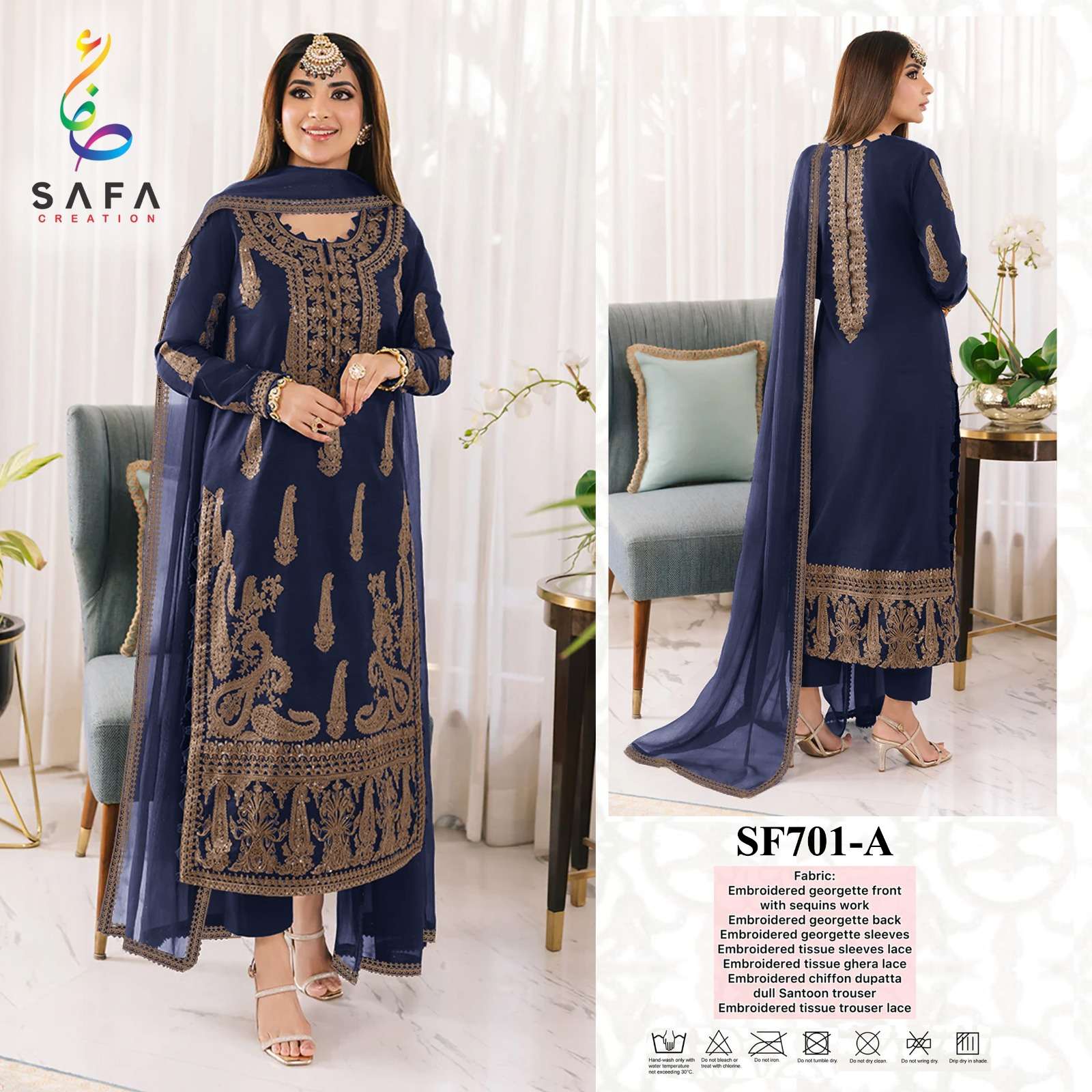 SAFA 701 COLOURS BY SAFA CREATION DESIGNER FAUX GEORGETTE DRESSES