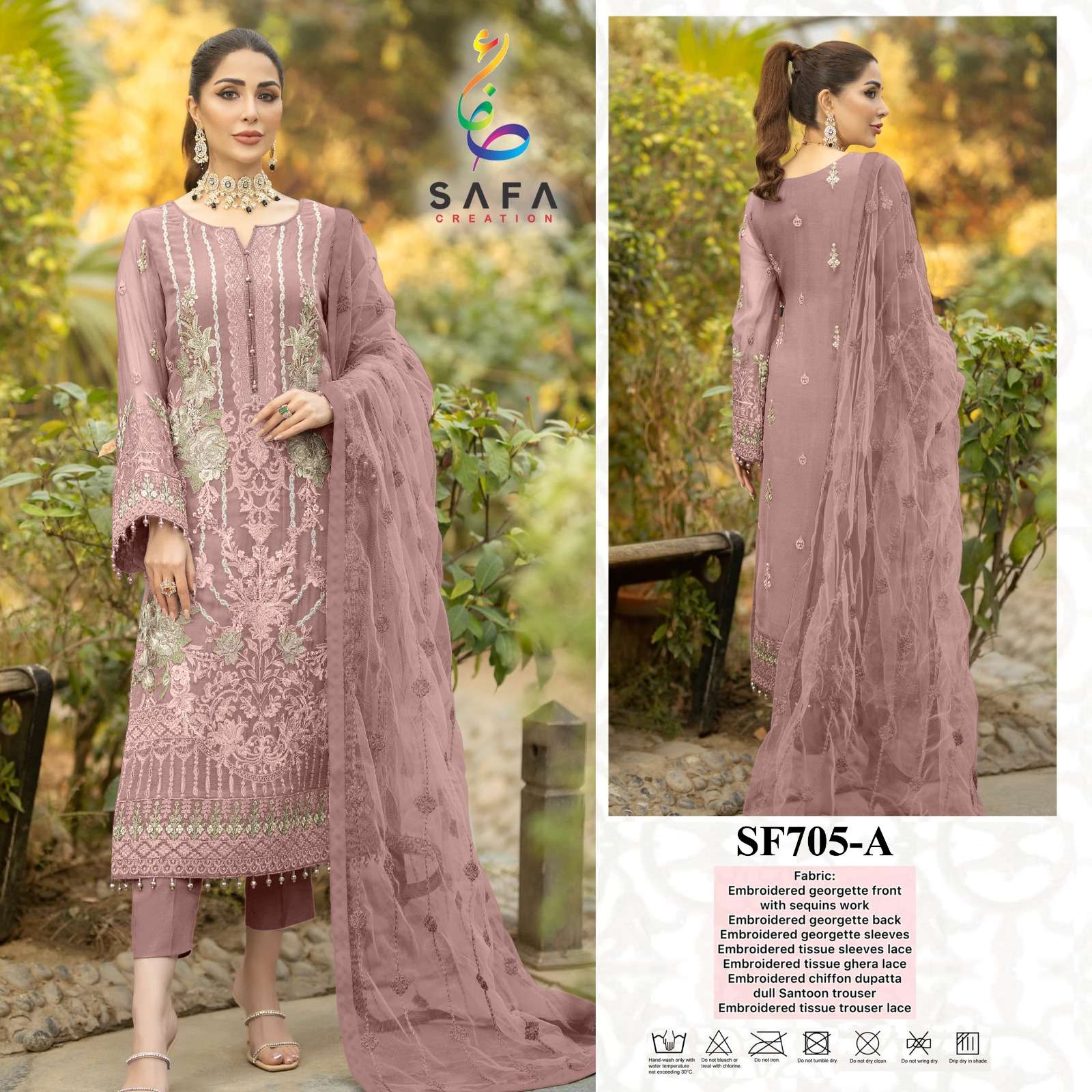 SAFA 705 COLOURS BY SAFA CREATION DESIGNER FAUX GEORGETTE DRESSES