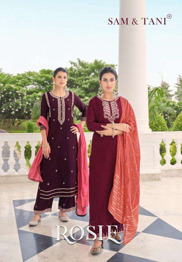 SAM AND TANI ROSIE BY ASLIWHOLESALE DESIGNER CHINON SILK DRESSES