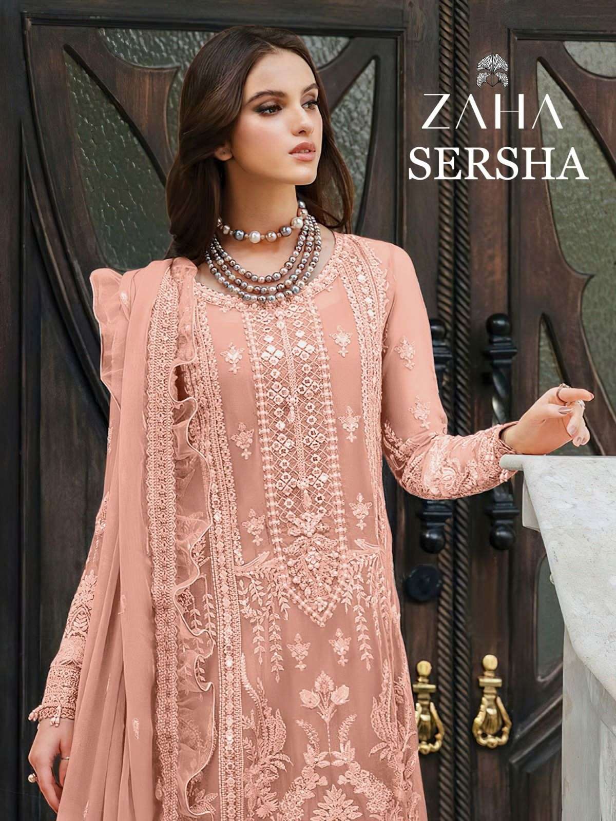 SERSHA VOL-1 BY ZAHA 10196-A TO 10196-D SERIES ORGANZA PAKISTANI DRESSES