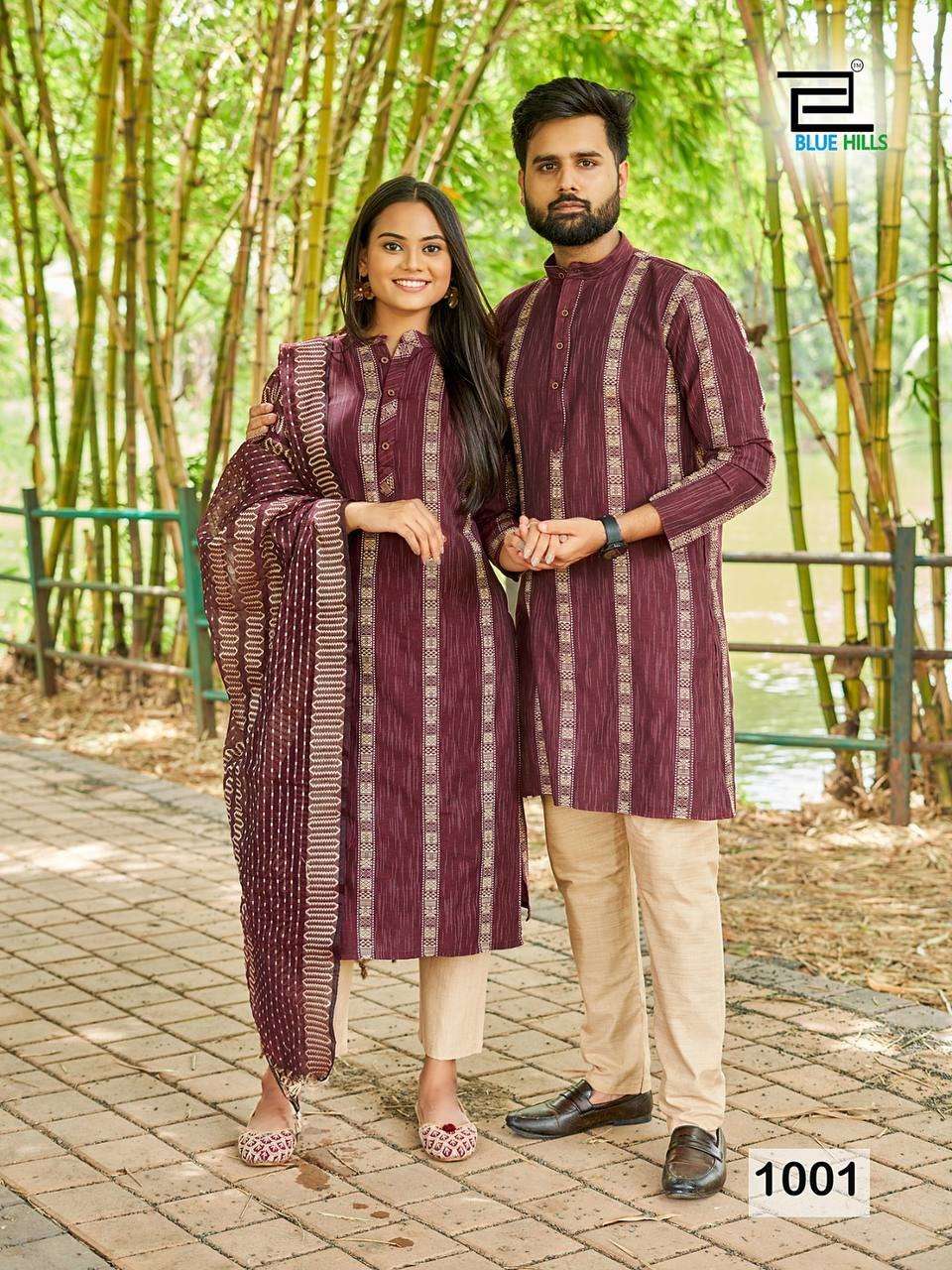 SOUL MATES BY ASLIWHOLESALE 1001 TO 1004 SERIES COTTON COUPLE KURTAS