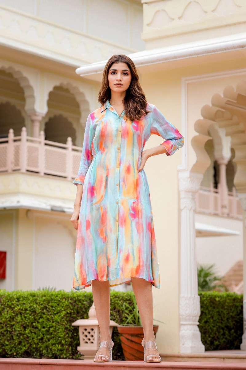 STORY BY ASLIWHOLESALE DESIGNER FANCY MUSLIN PRITED KURTA 