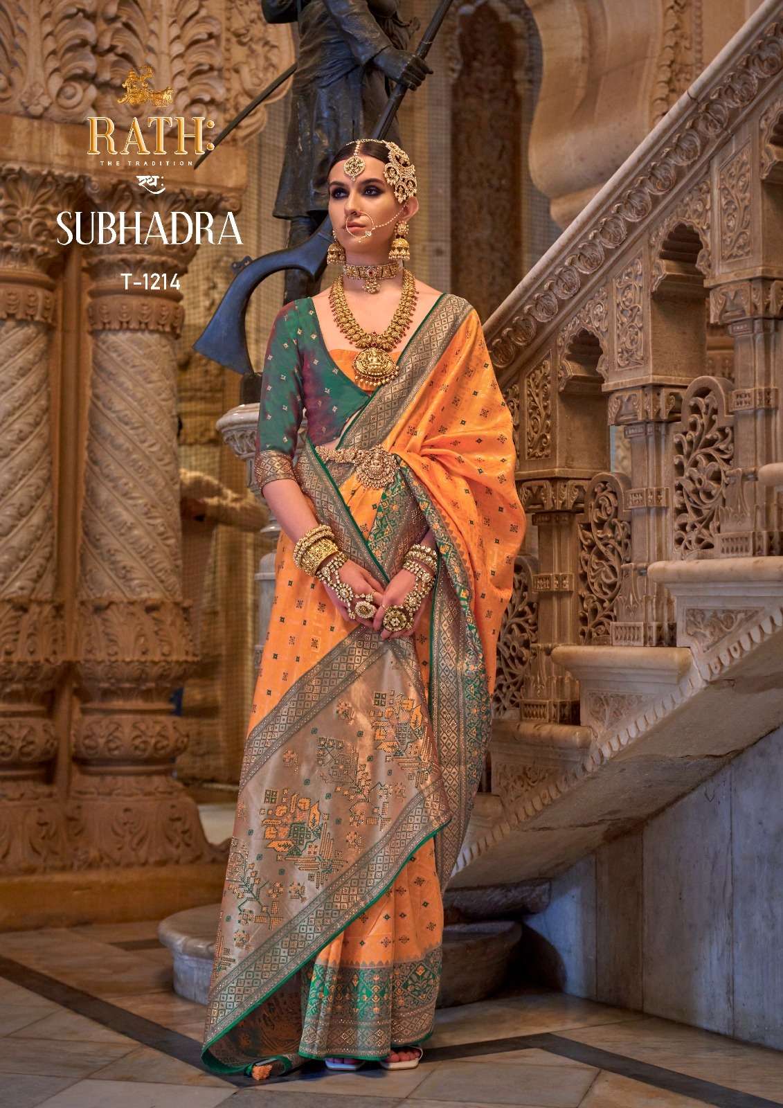 SUBHADRA BY RATH 1214 TO 1223 SERIES SOFT SILK WITH JACQUARD PRINT SAREES