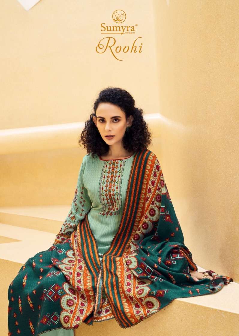 SUMYRA ROOHI BY RADHIKA FASHION 1001 TO 1008 SERIES PASHMINA DRESSES