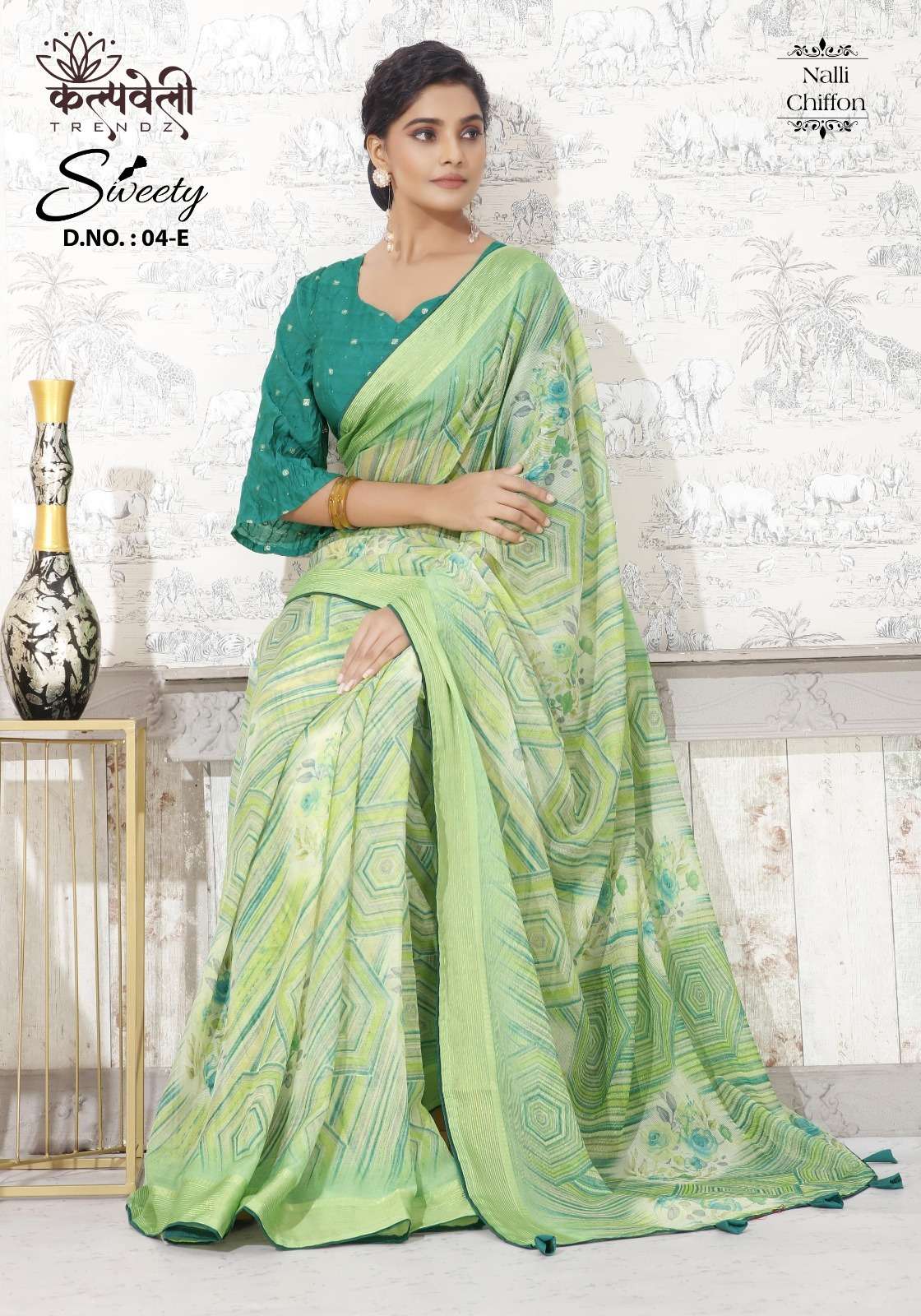 SWEETY VOL-04 BY K.F FASHION DESIGNER FANCY CHIFFON SILK SAREES