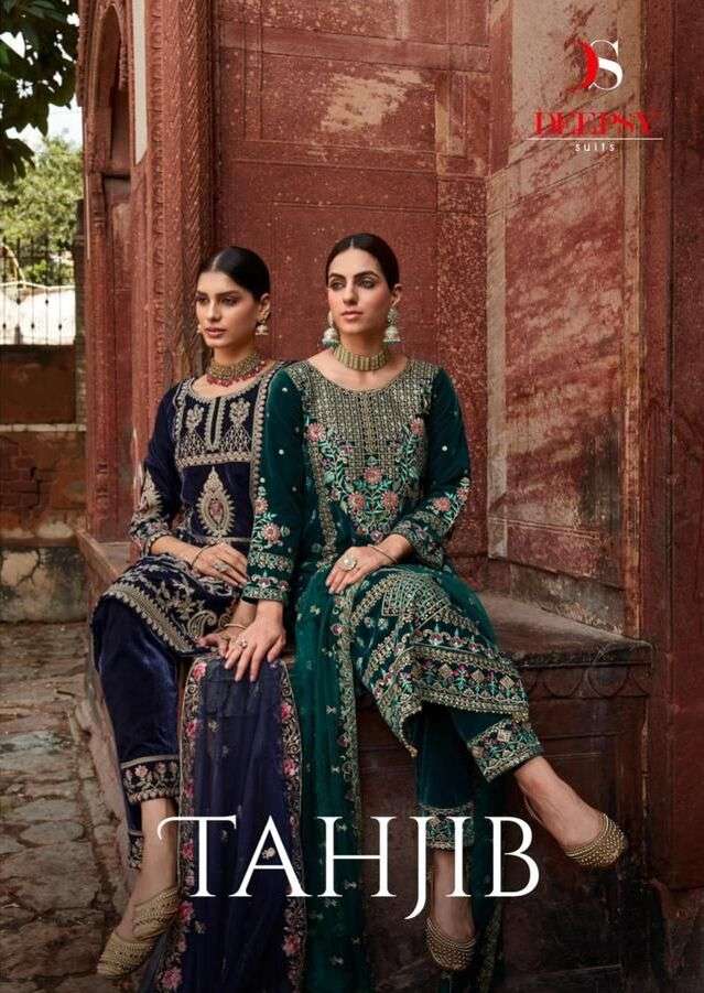 TAHJIB BY DEEPSY SUITS 13001 TO 13006 SERIES VELVET PAKISTANI DRESSES