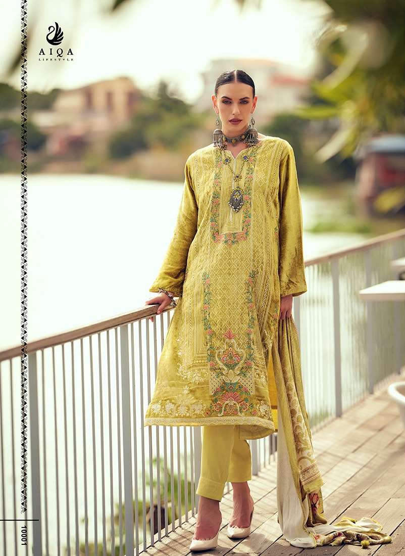 VOGUE BY AIQA LIFESTYLE 9009 TO 9014 SERIES DESIGNER PURE VELVET DRESSES