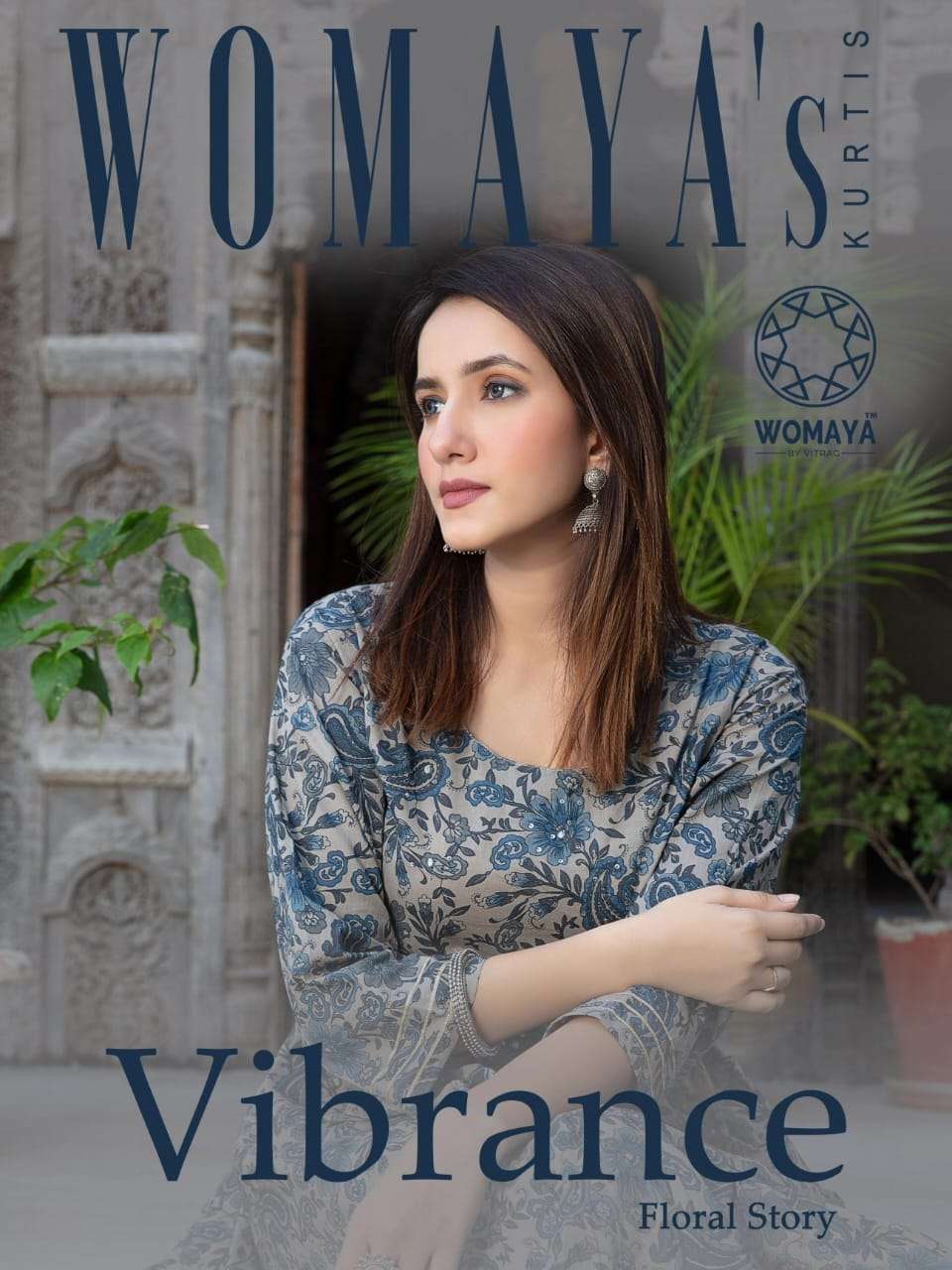 WOMAYA VIBRANCE BY ASLIWHOLESALE DESIGNER FACNY PURE COTTON GOWN