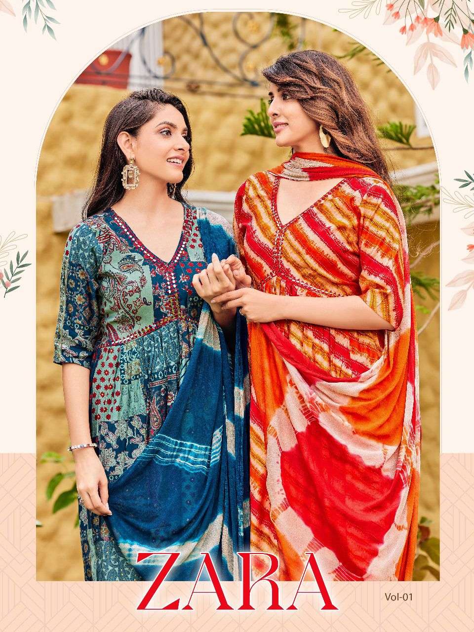 ZARA VOL-1 BY PAAVI 1001 TO 1008 SERIES MODAL PRINT DRESSES