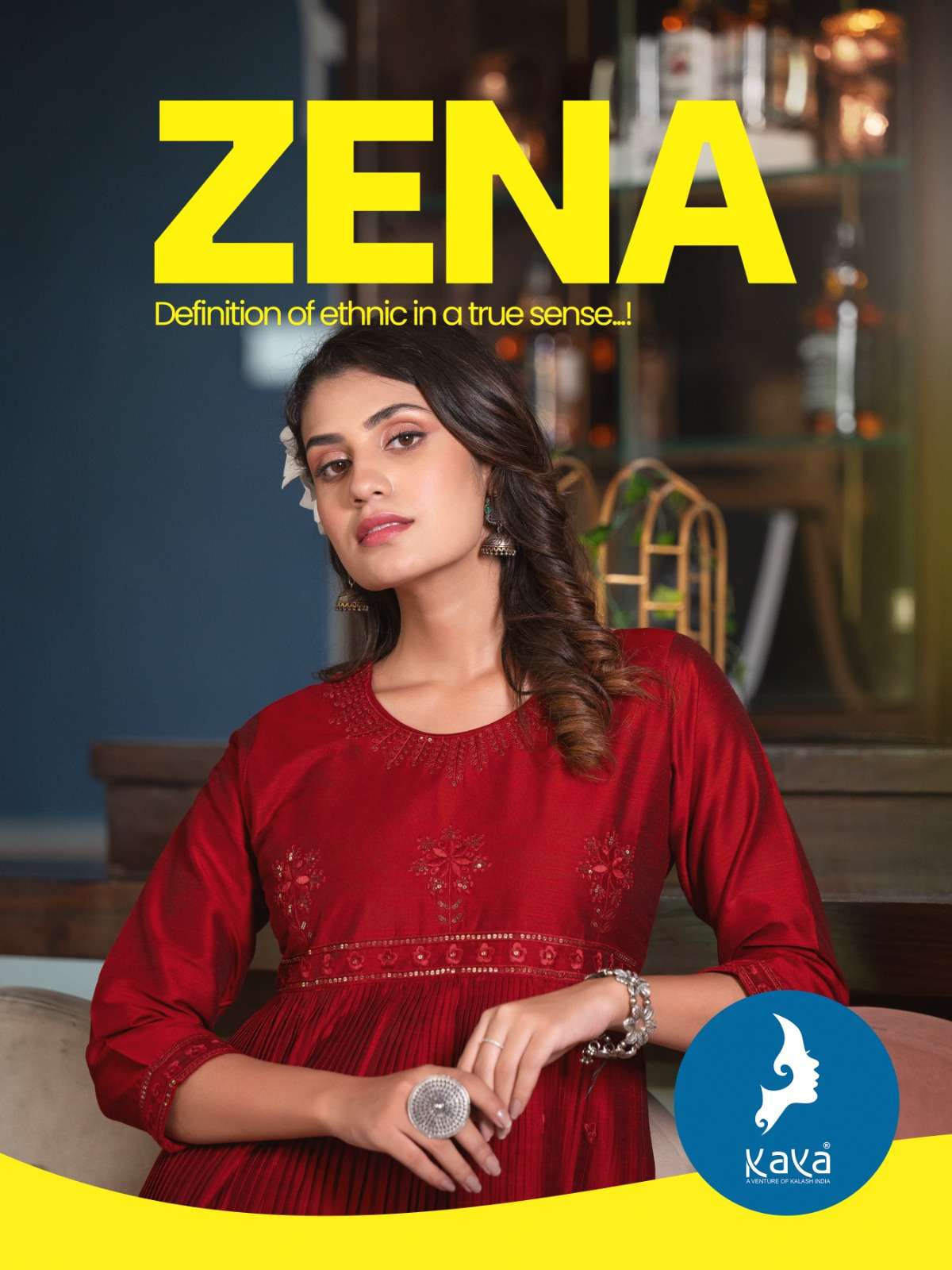 ZENA BY KAYA 01 TO 06 SERIES SILK SLUB SEQUENCE STITCHED KURTI AND PANTS