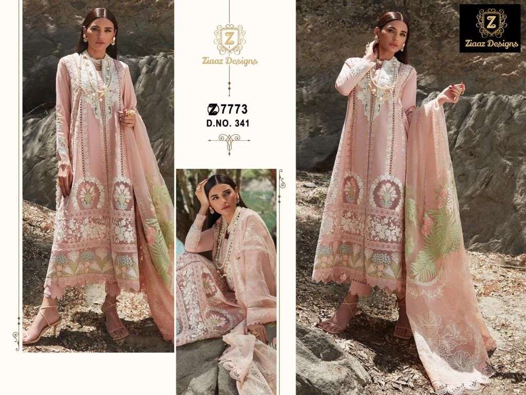 ZIAAZ 341 HIT DESIGN BY ZIAAZ DESIGNS HEAVY COTTON EMBROIDERED DRESS