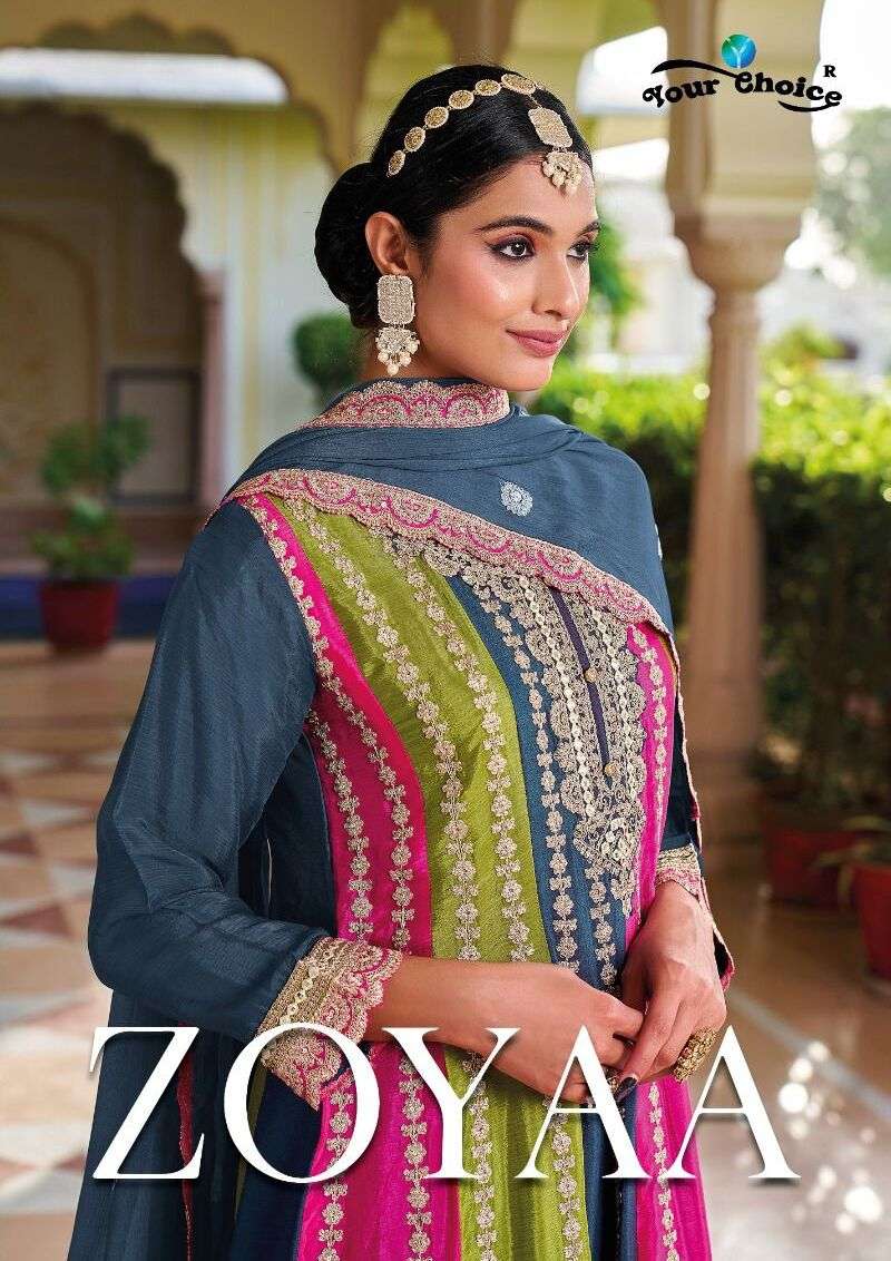 ZOYAA BY YOUR CHOICE 1001 TO 1003 SERIES HEAVY CHINON STITCHED DRESSES