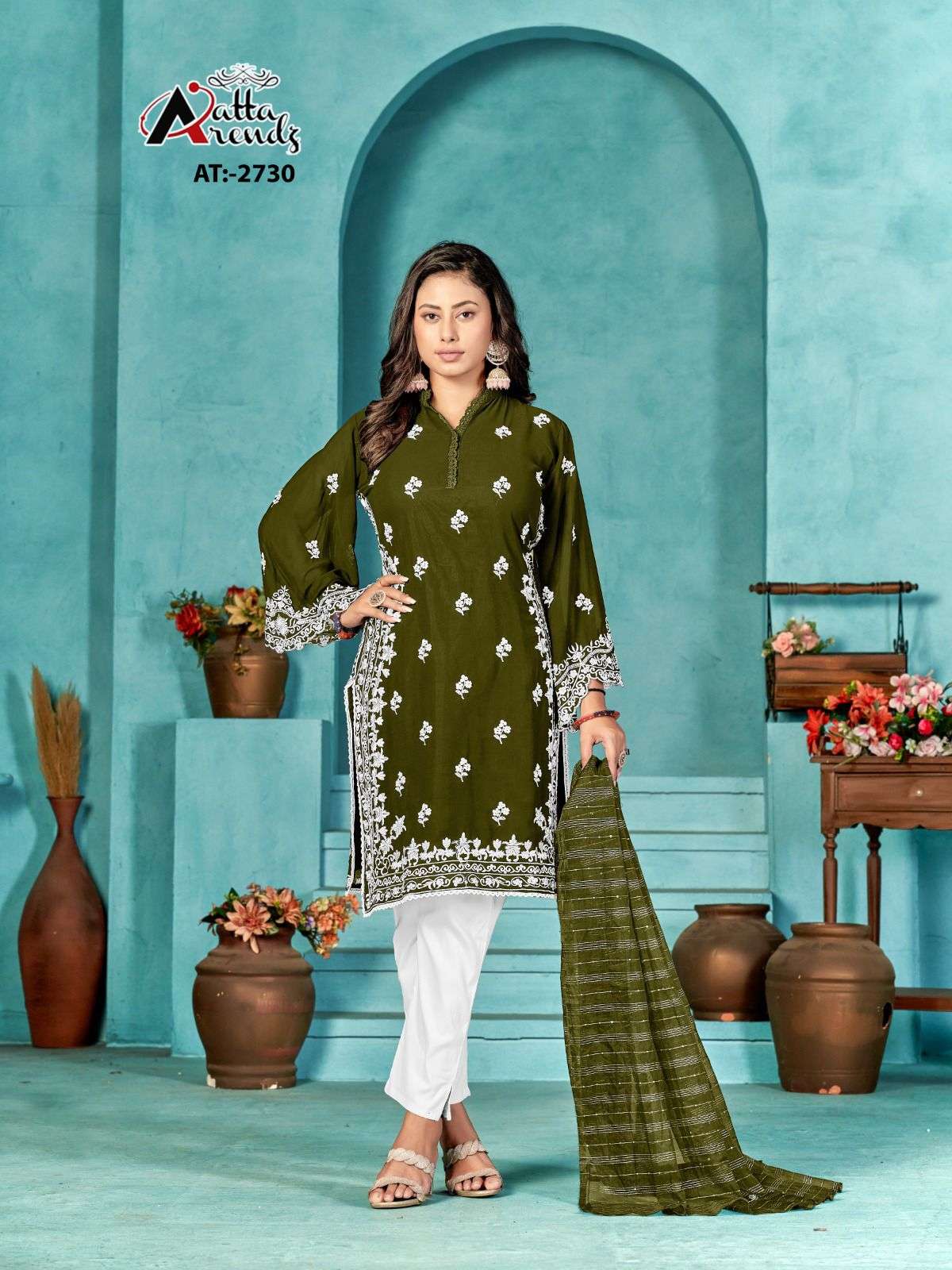 AATTA 2730 COLOURS BY AATTA TRENDZ PURE GEORGETTE STITCHED DRESSES