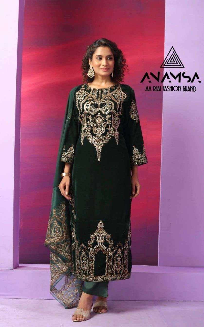 ANAMSA 250 BY ANAMSA DESIGNER PURE HEAVY VELVET 9000 WORK DRESS