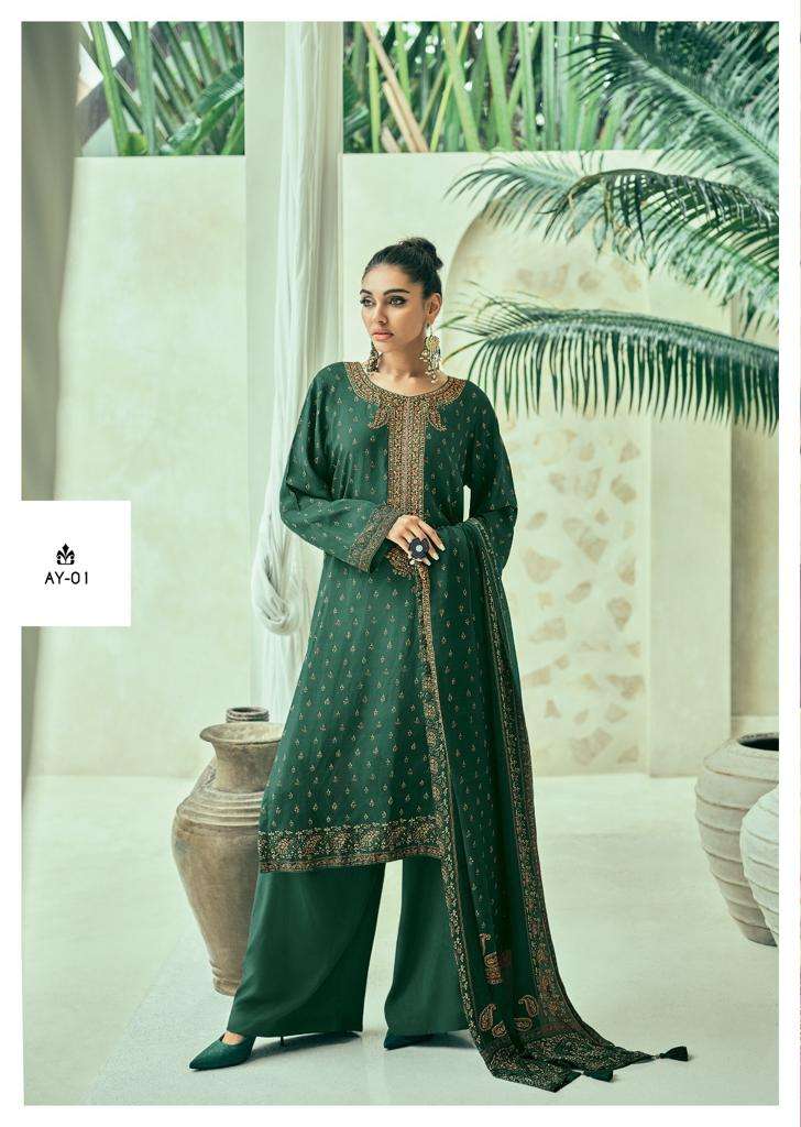 AYEZA BY VARSHA 01 TO 05 SERIES VISCOSE MUSLIN HANDWORK DRESSES