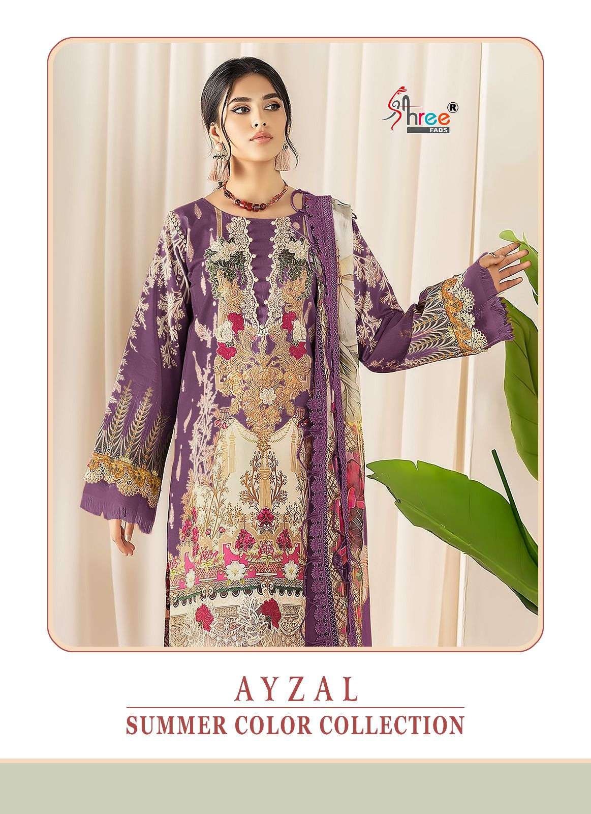 AYZAL SUMMER COLLECTION 3150 BY SHREE FABS COTTON LAWN PAKISTANI DRESSES