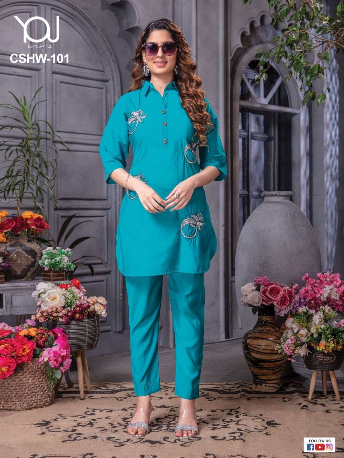 CSHW BY YOU DESIGNER FANCY MODAL PRINT QUALITY STITCHED CO-ORD SET