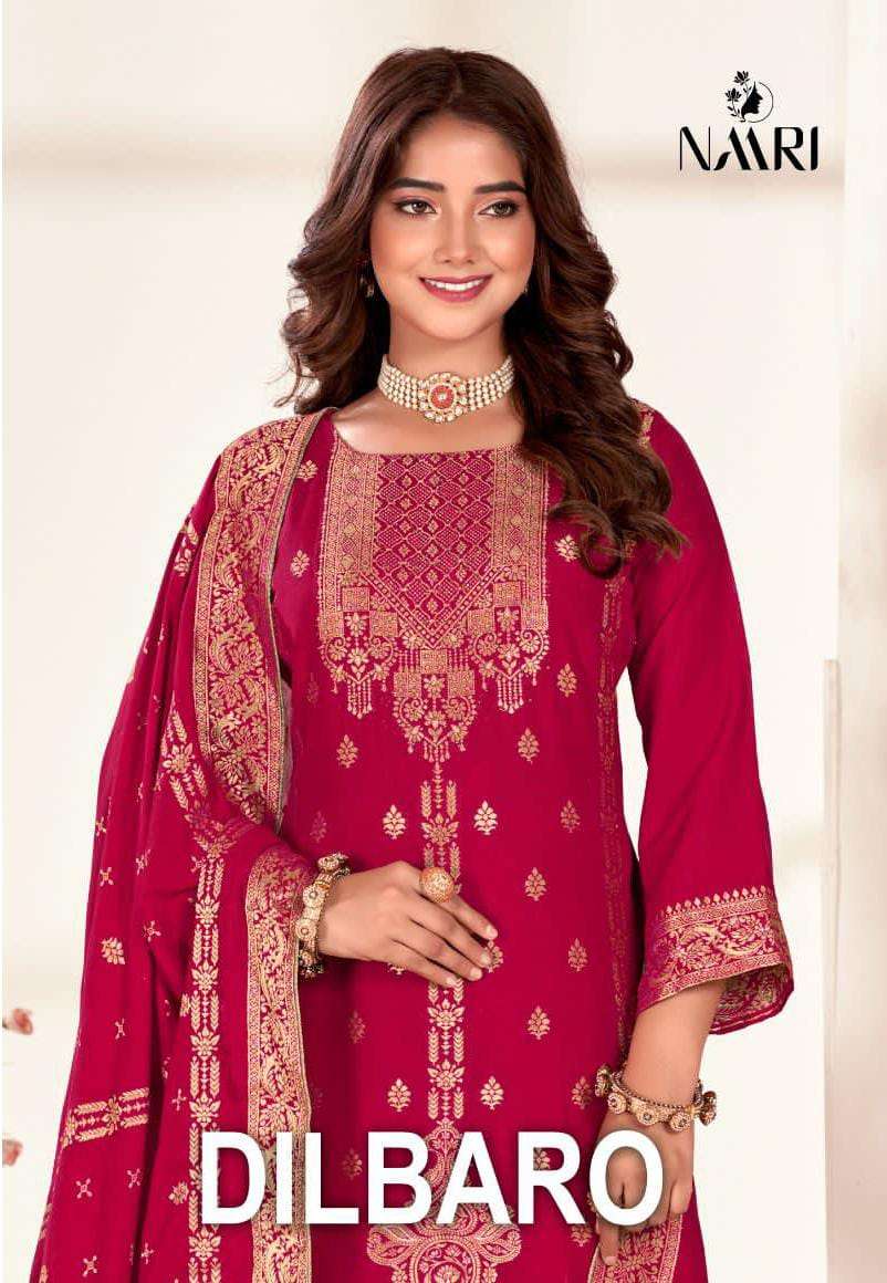 DILBARO BY NAARI 52001 TO 52004 SERIES DESIGNER VISCOSE JACQUARD DRESSES