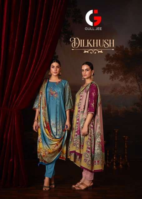 DILKHUSH BY GULL JEE 21001 TO 21006 SERIES PASHMINA EMBROIDERY DRESSES