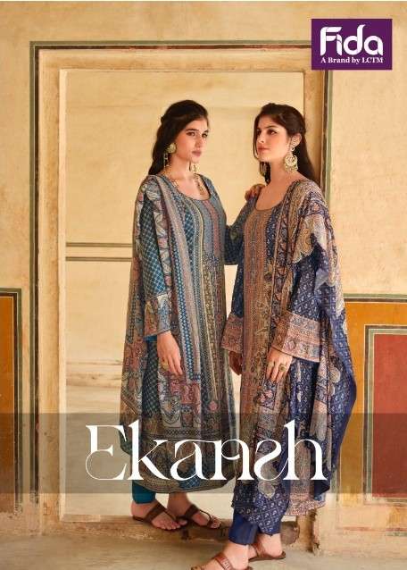 EKANSH BY FIDA 1001 TO 1006 SERIES DESIGNER DIGITAL SILK PASHMINA DRESSES