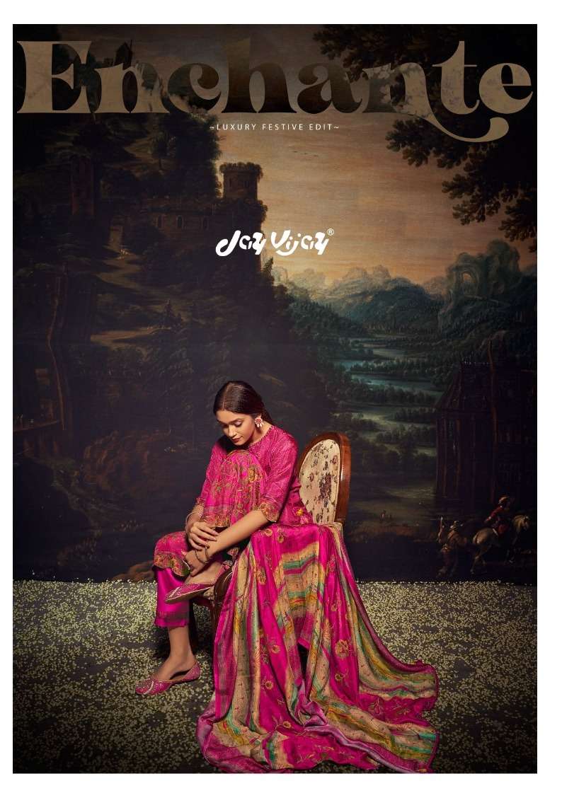 ENCHANTE BY JAY VIJAY DESIGNER FANCY JACQUARD SILK WORK PRINT DRESSES