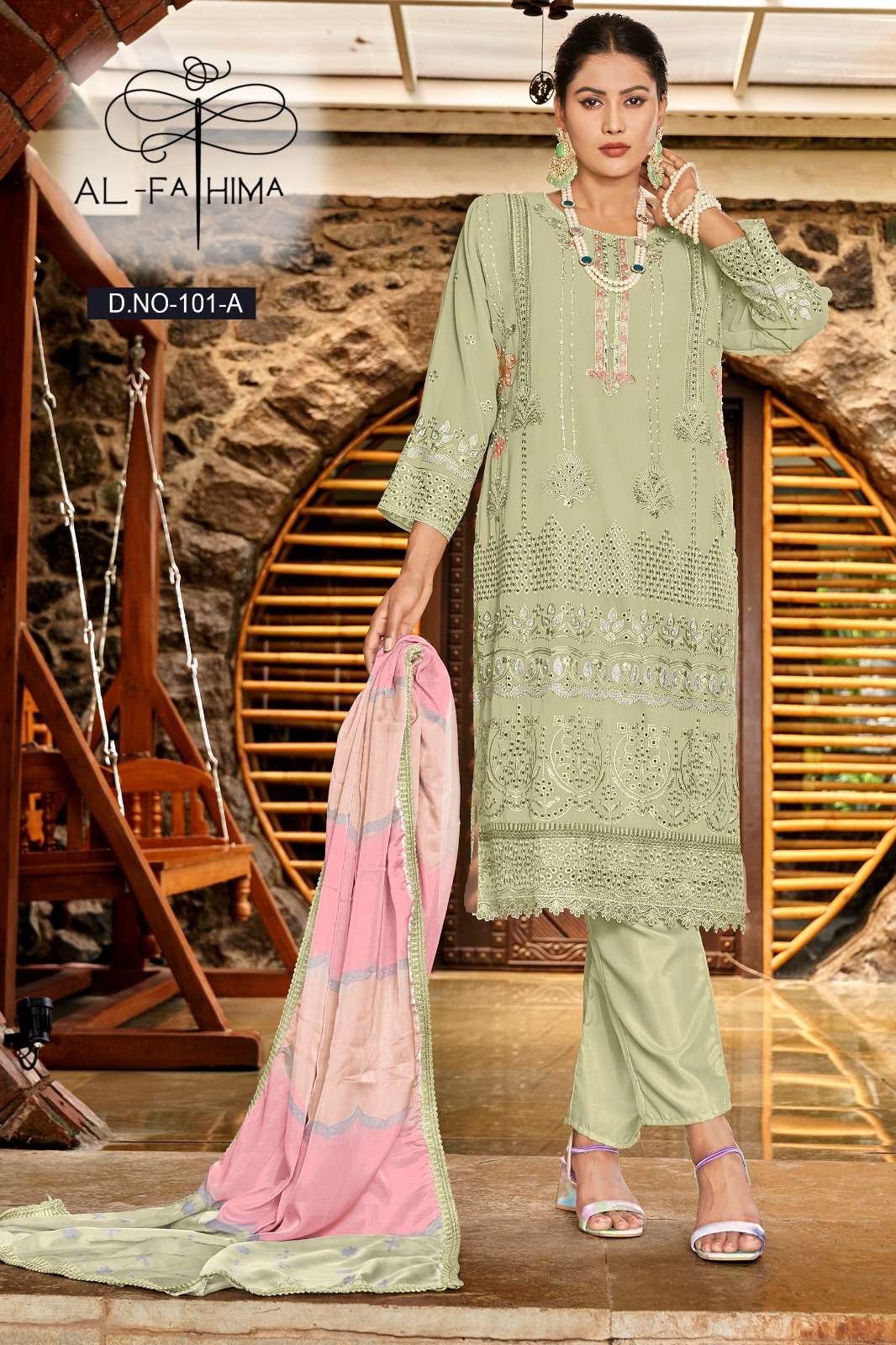 FATHIMA-101 NX BY ASLIWHOLESALE GEORGETTE EMBROIDERY PAKISTANI DRESS