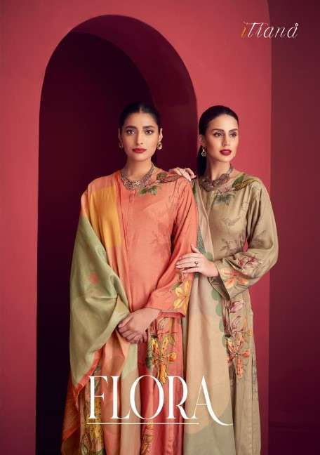 FLORAL BY ITRANA PURE TWILL PRINT WITH HANDWORK DRESSES