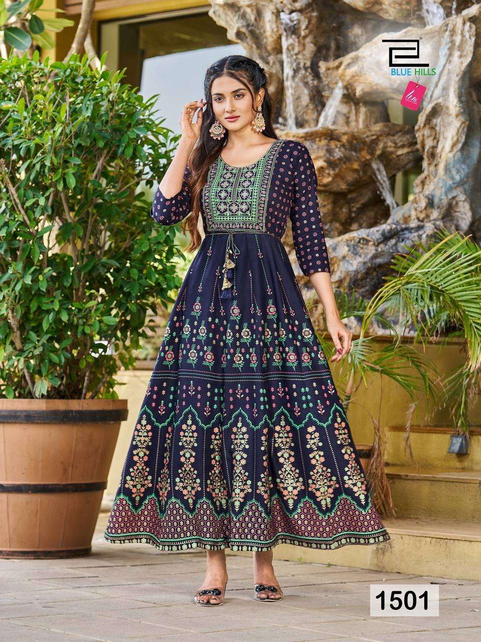 GLAMOUR LADY BY BLUE HILLS DESIGNER 14KG RAYON PRINT GOWNS