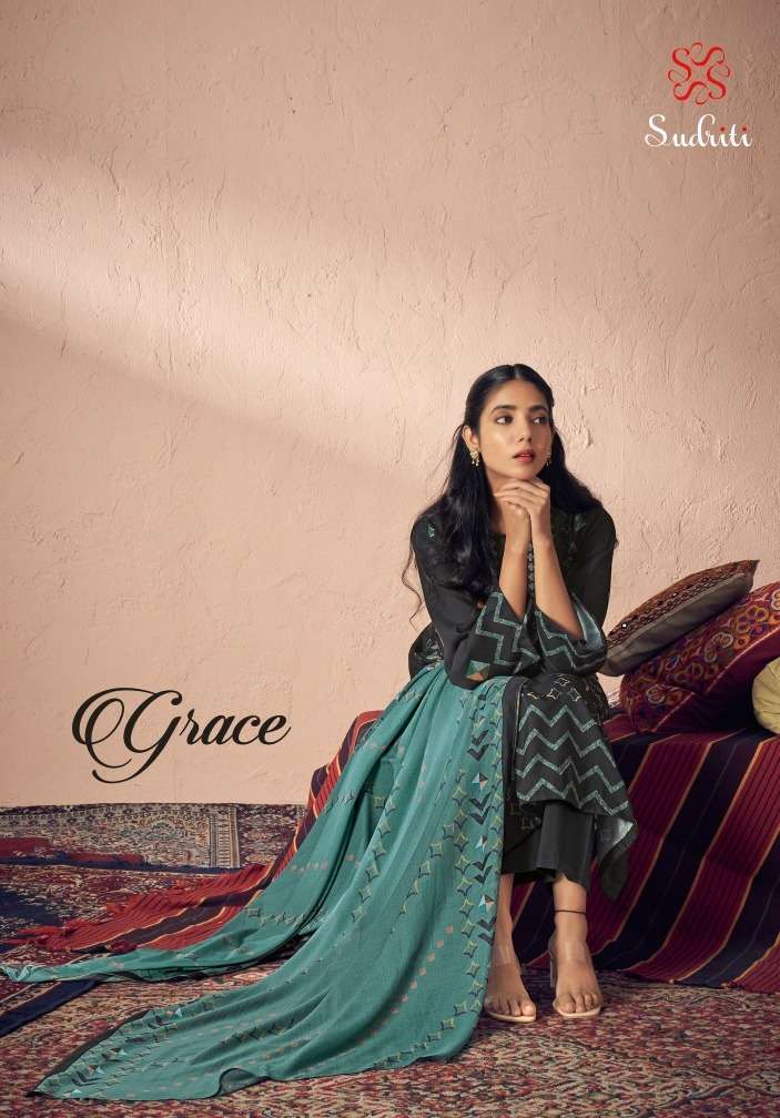 GRACE BY SUDRITI DESIGNER PURE PASHMINA DIGITAL PRINT  DRESSES