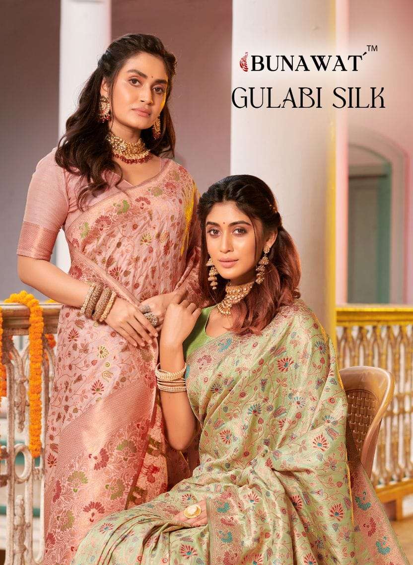 GULABI SILK BY BUNAWAT 1001 TO 1006 SERIES BANARASI SILK WORK SAREES